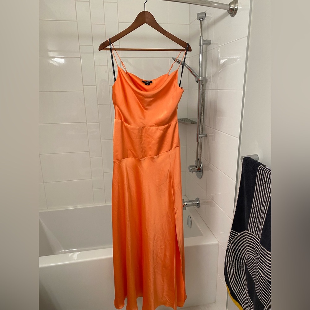 Marciano Orange Satin Dress